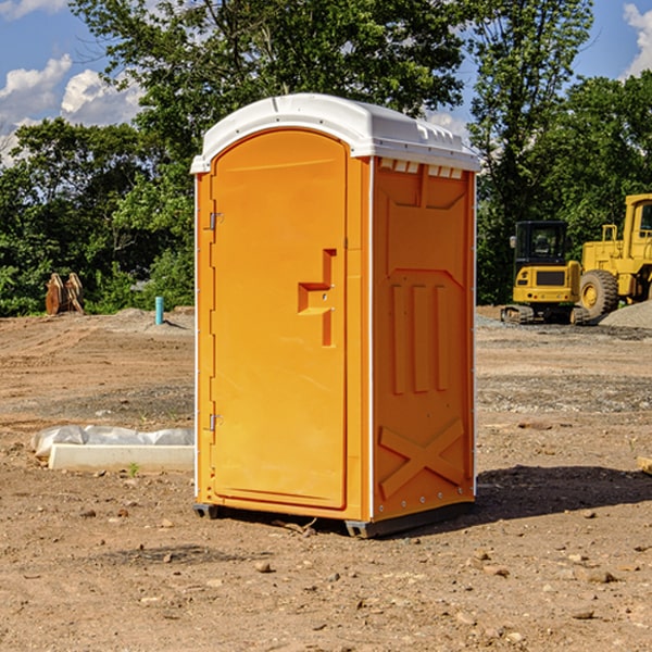 how often are the portable toilets cleaned and serviced during a rental period in Chapin IA